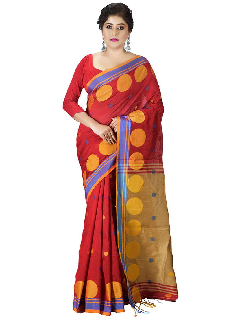 women's self design maroon colored saree with blouse