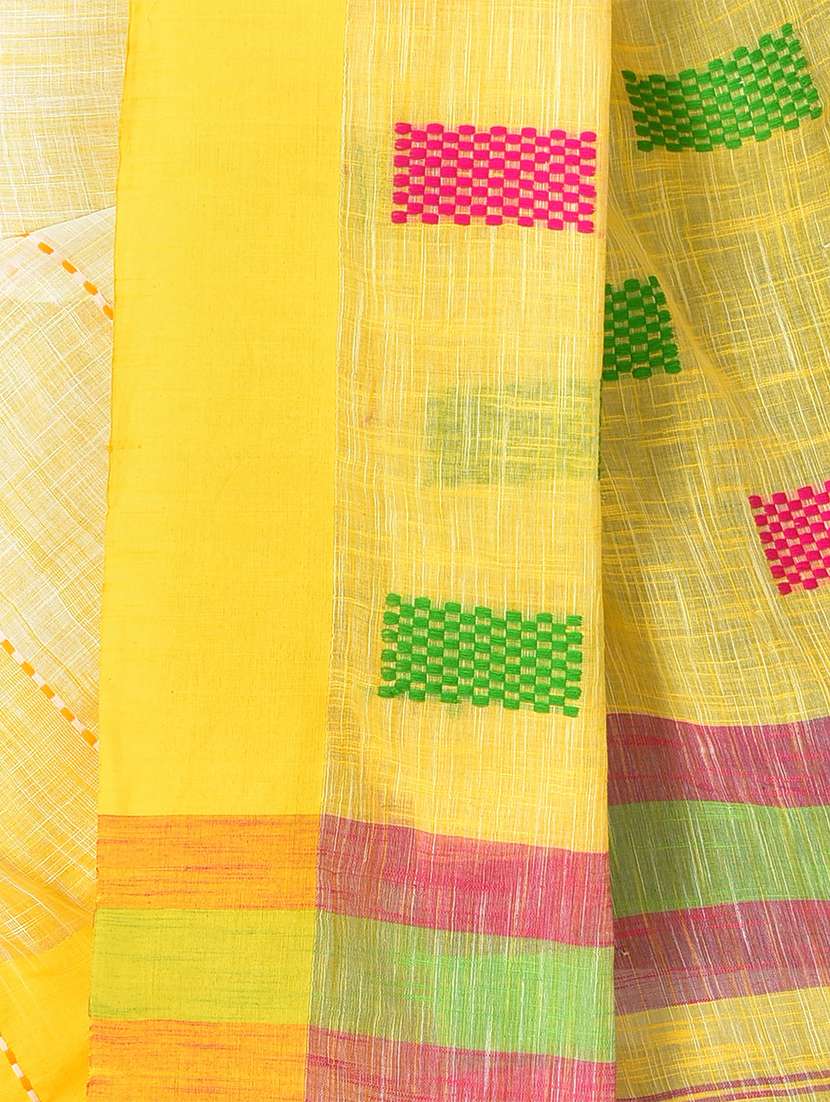 women's solid with work multi colored saree with blouse - 20614160 -  Standard Image - 3