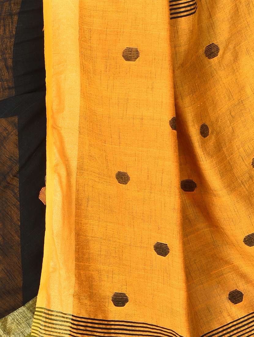 women's self design black colored saree with blouse - 20614166 -  Standard Image - 3