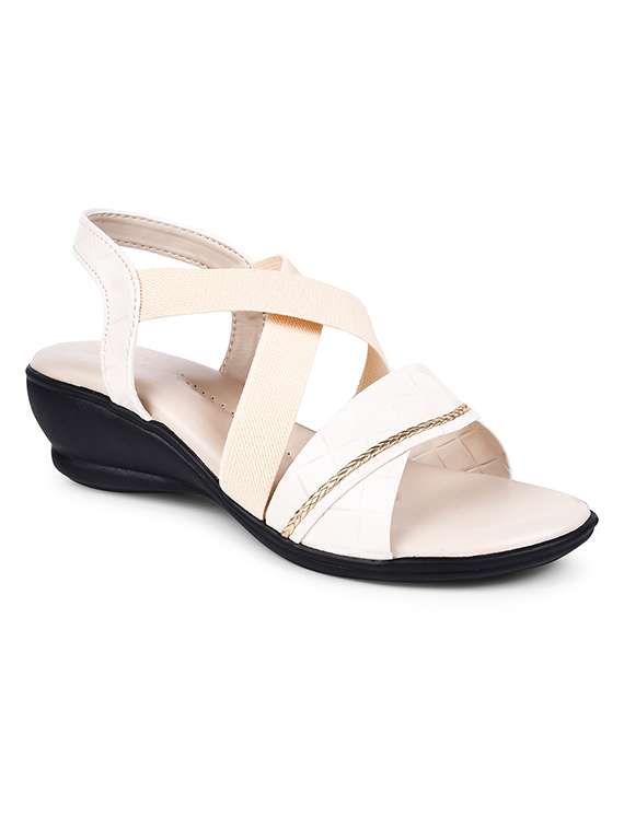 women cream ankle strap sandal - 20614466 - Zoom Image - 0