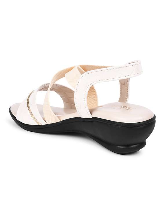 women cream ankle strap sandal - 20614466 - Standard Image - 3