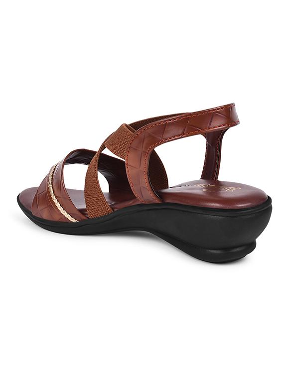 women brown ankle strap sandal - 20614467 - Standard Image - 3
