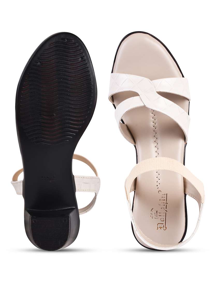 women cream ankle strap sandal - 20614469 -  Standard Image - 5