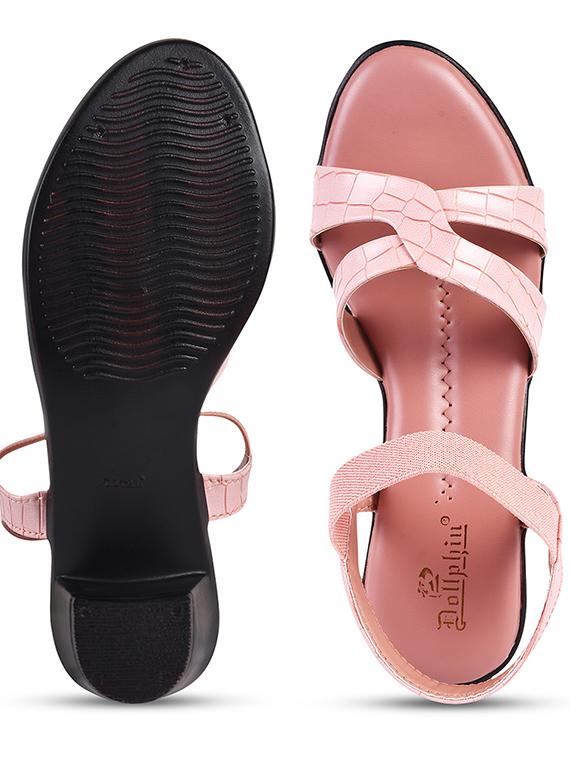 women peach ankle strap sandal - 20614470 - Standard Image - 5