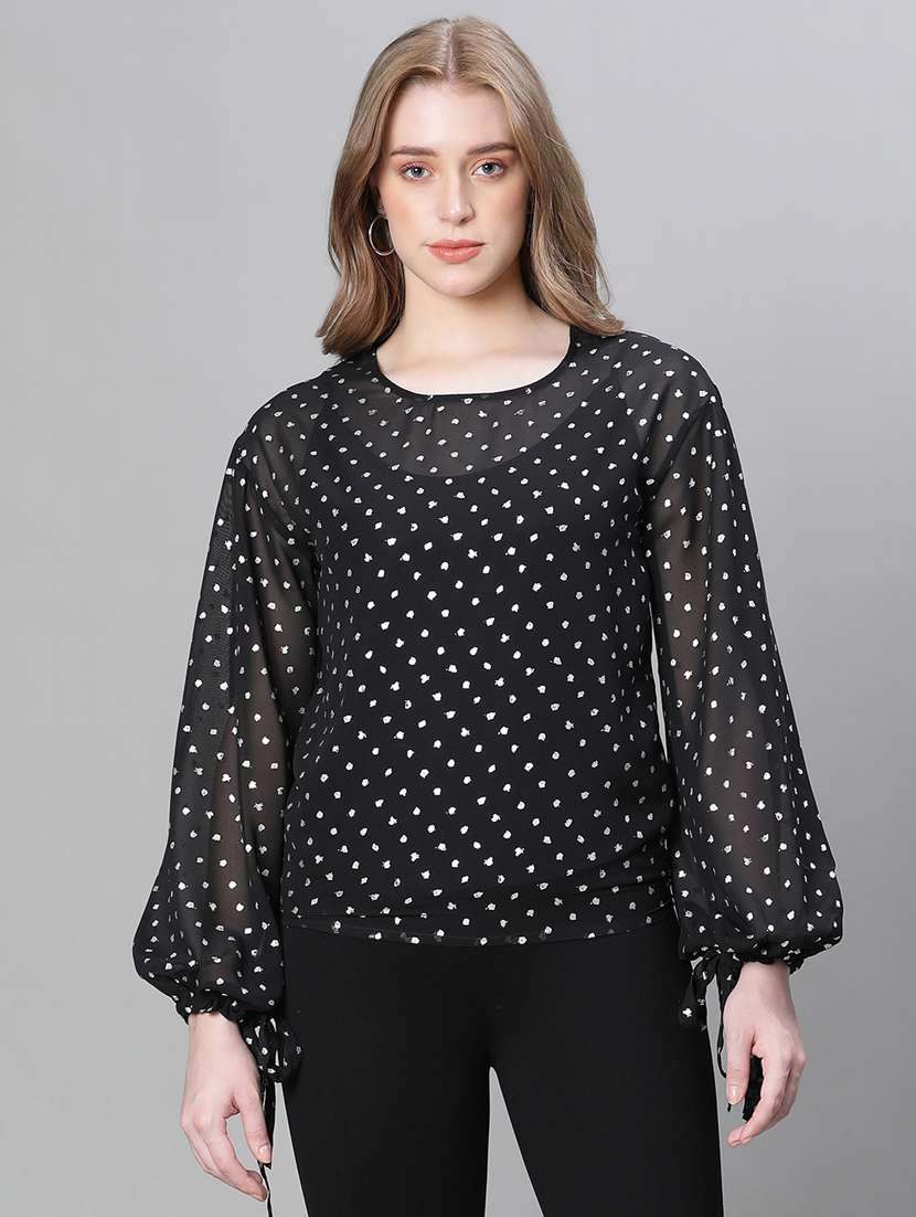 women self designed round neck top - 20615194 -  Zoom Image - 0