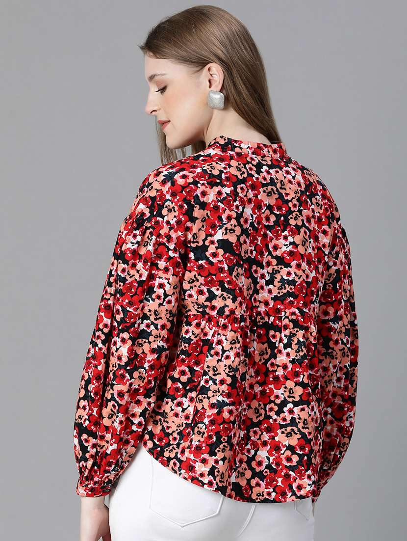 women floral print high low top - 20615227 -  Standard Image - 3