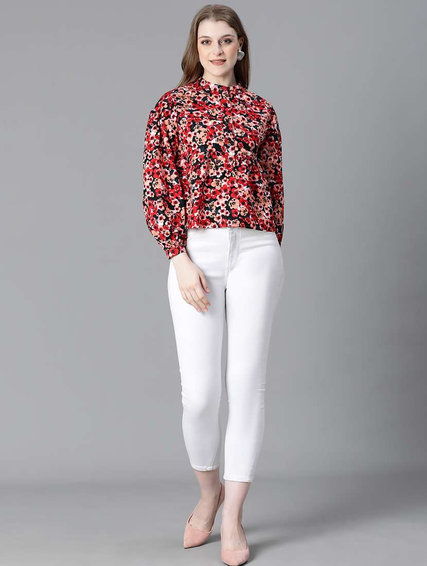 women floral print high low top - 20615227 -  Standard Image - 5