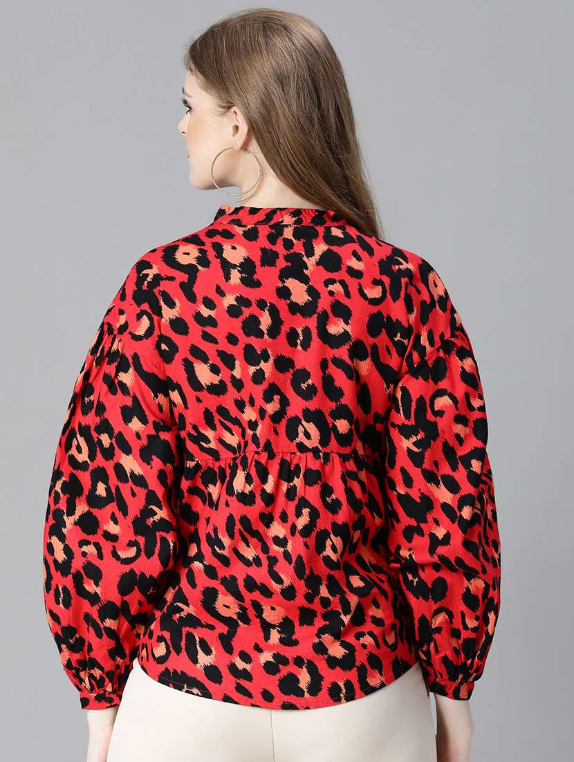 women red animal printed regular top - 20615228 -  Standard Image - 3