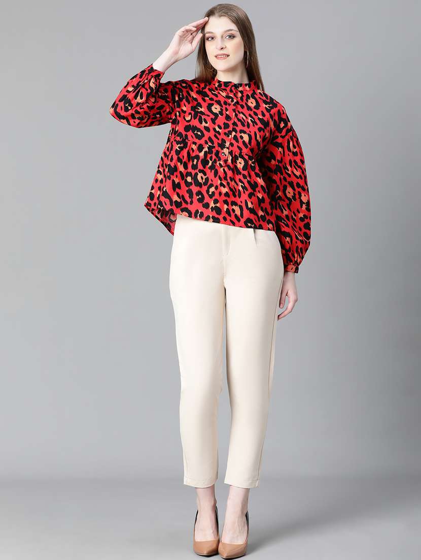 women red animal printed regular top - 20615228 -  Standard Image - 5