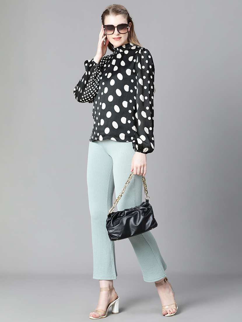 women black printed blouson top - 20615233 -  Standard Image - 5