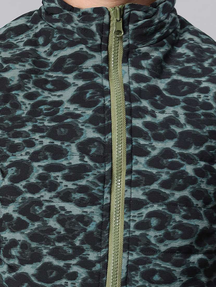 boys green solid quilted jacket - 20616508 -  Standard Image - 5