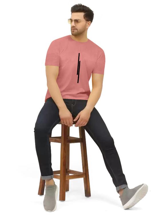 men front print crew neck t-shirt - 20616545 - Standard Image - 3