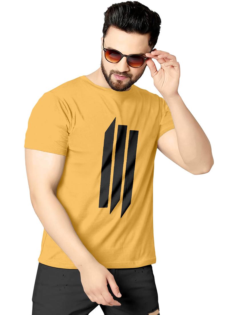men front print crew neck t-shirt - 20616548 - Zoom Image - 0