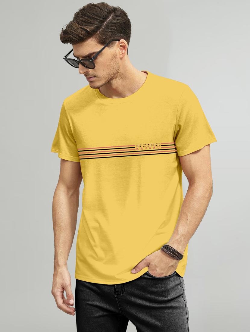 men chest print crew neck t-shirt - 20616558 -  Zoom Image - 0