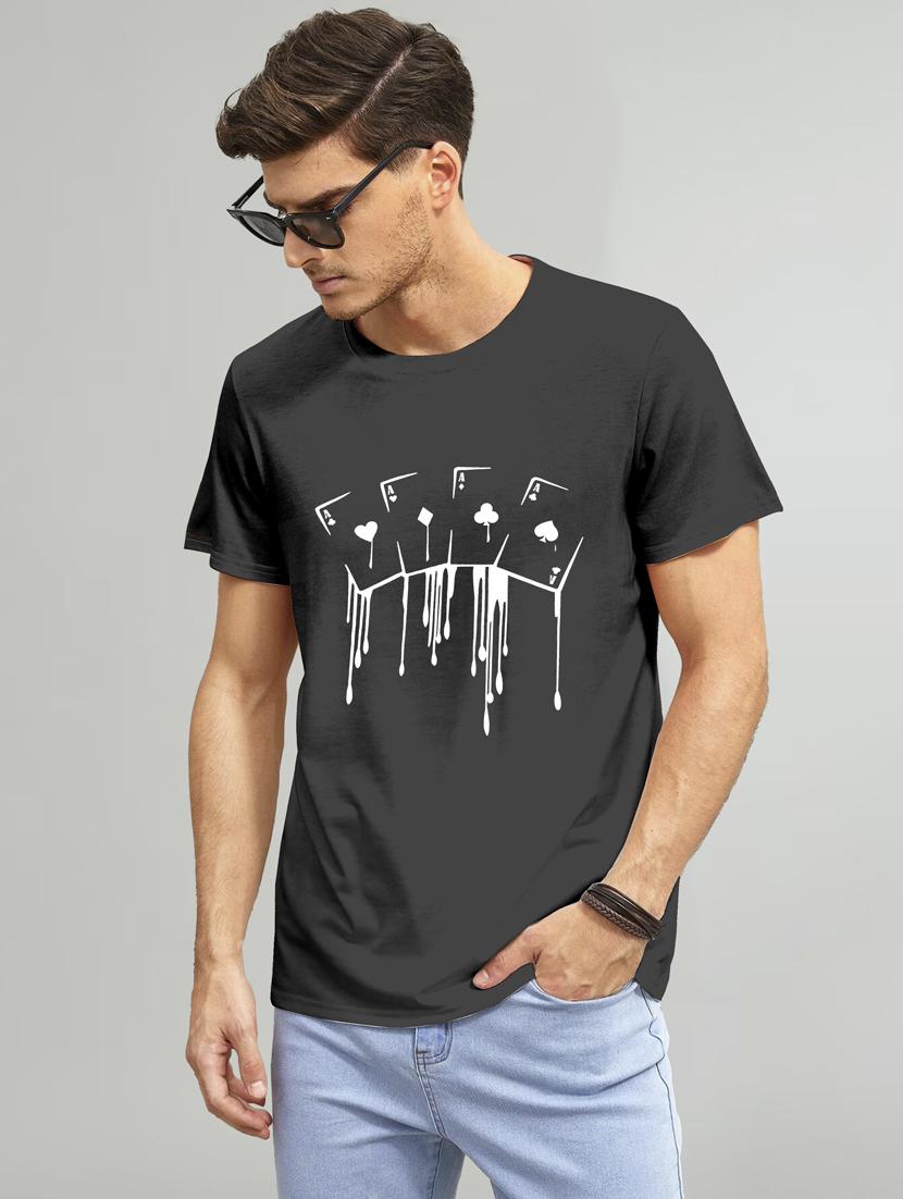 men front print crew neck t-shirt - 20616570 -  Zoom Image - 0