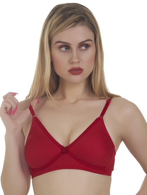 red cotton blend regular bra - 20616638 - Standard Image - 0