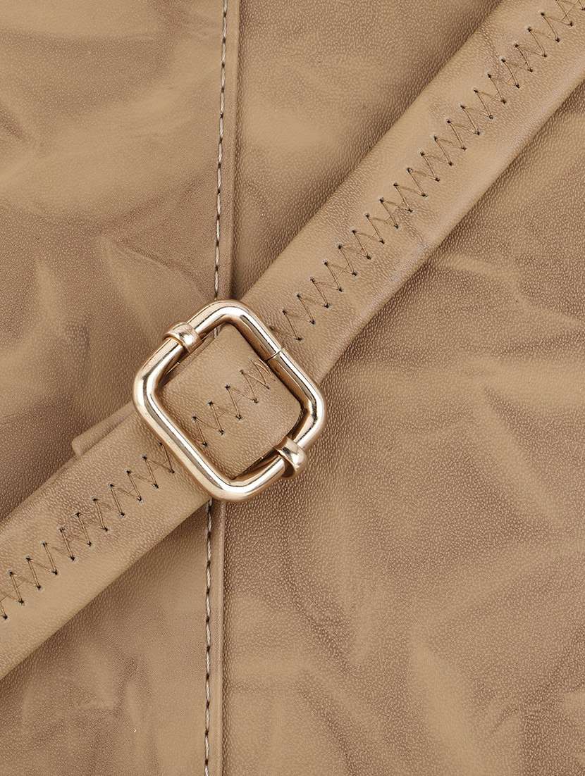 beige leatherette (pu) regular handbag - 20617004 -  Standard Image - 3