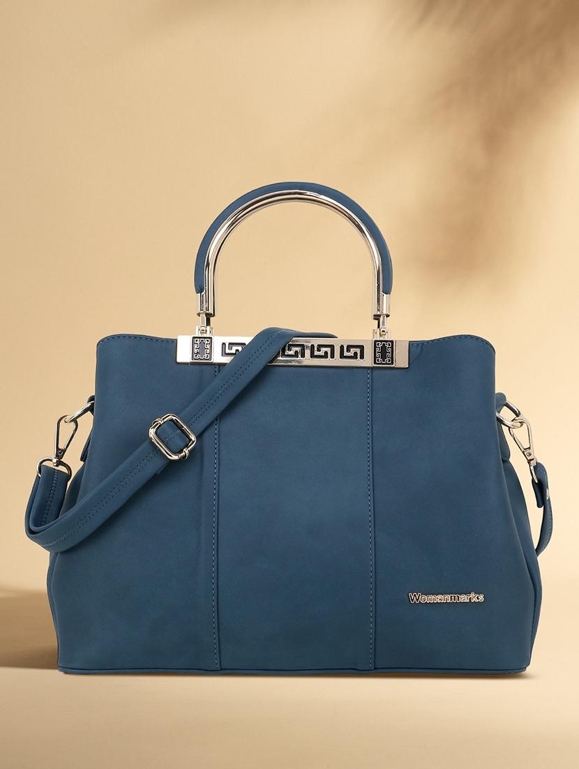 teal blue leatherette (pu) regular handbag - 20617038 - Zoom Image - 0
