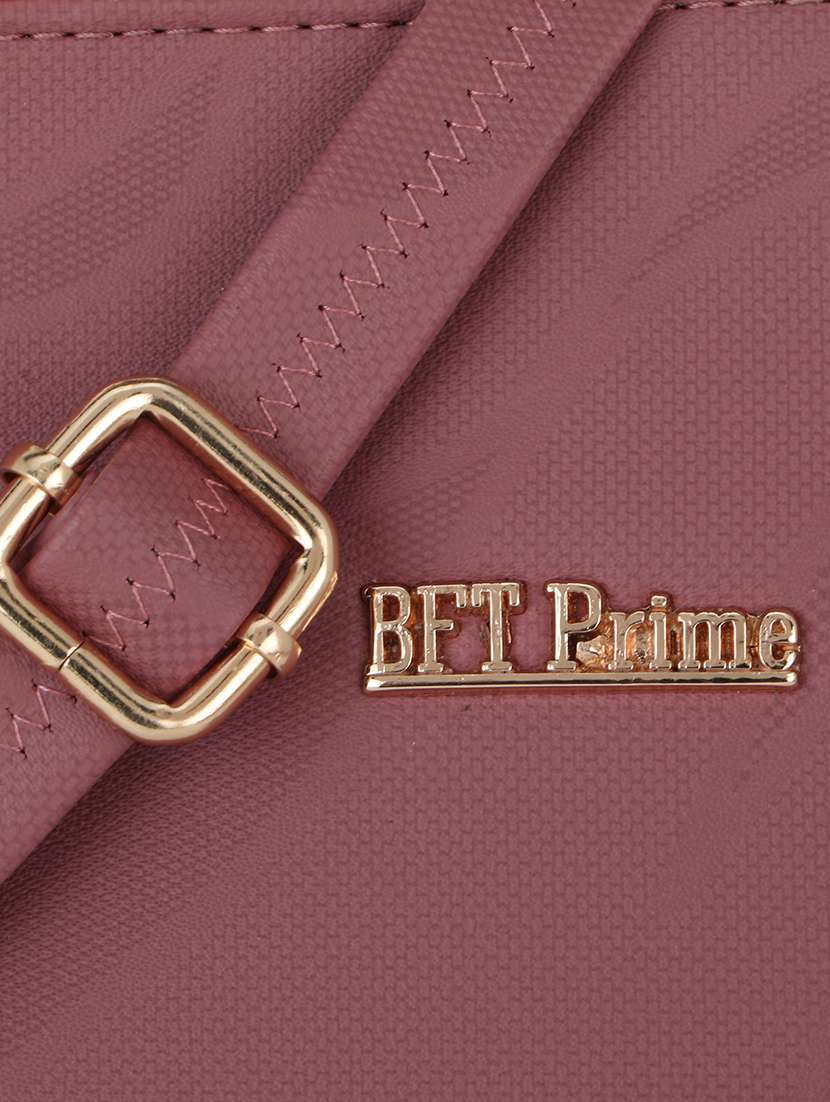 mauve leatherette (pu) regular handbag - 20617130 -  Standard Image - 3