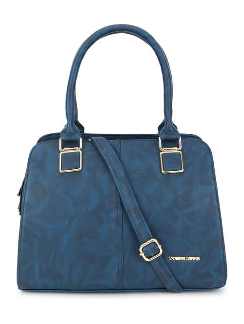 teal blue leatherette (pu) regular handbag - 20617150 - Standard Image - 0