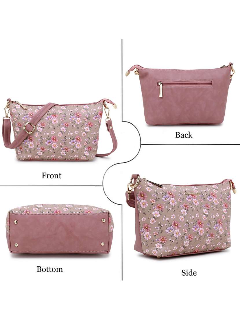 floral leatherette (pu) regular sling bag - 20617251 - Standard Image - 3
