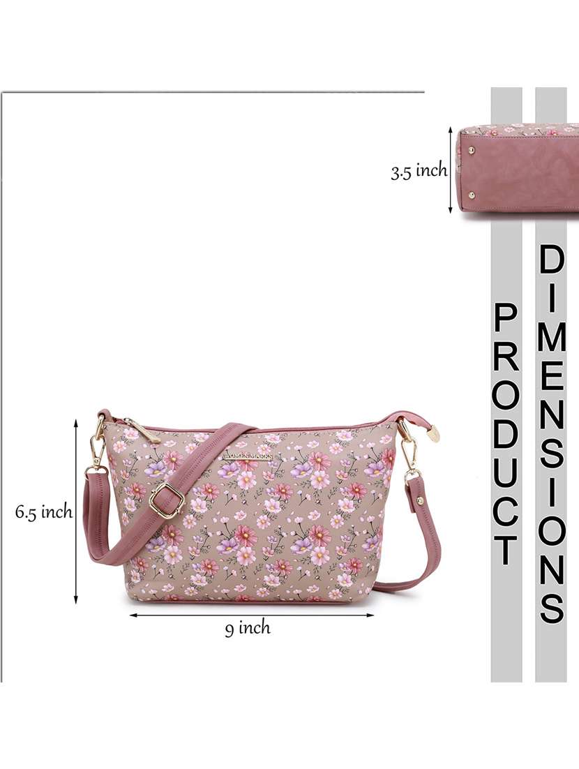 floral leatherette (pu) regular sling bag - 20617251 - Standard Image - 5