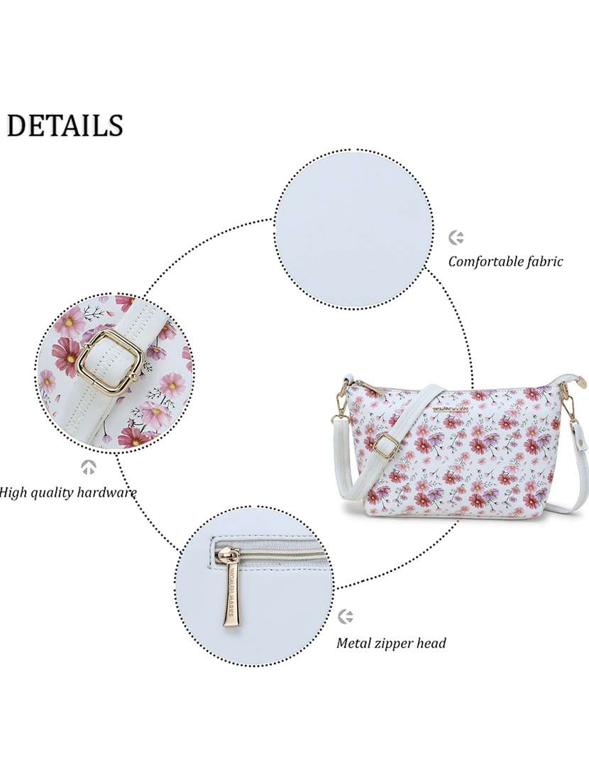 floral leatherette (pu) regular sling bag - 20617253 - Standard Image - 5