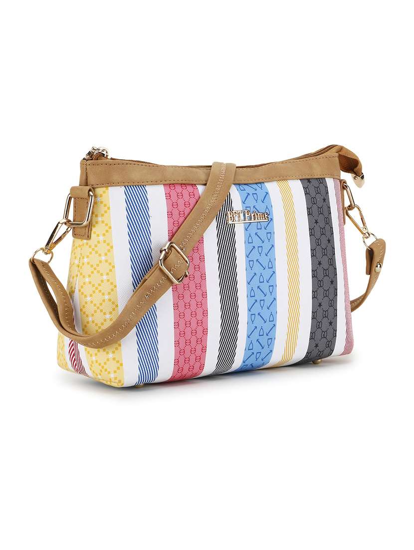 women striped sling bag - 20617405 -  Standard Image - 3
