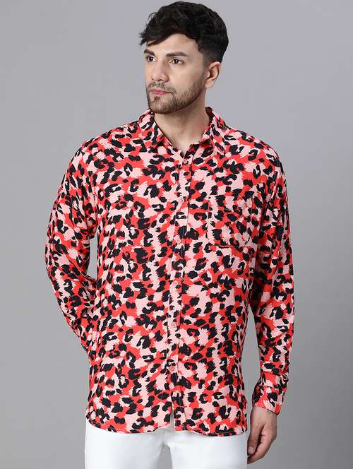 men multi color animal printed casual shirt - 20617463 -  Standard Image - 0