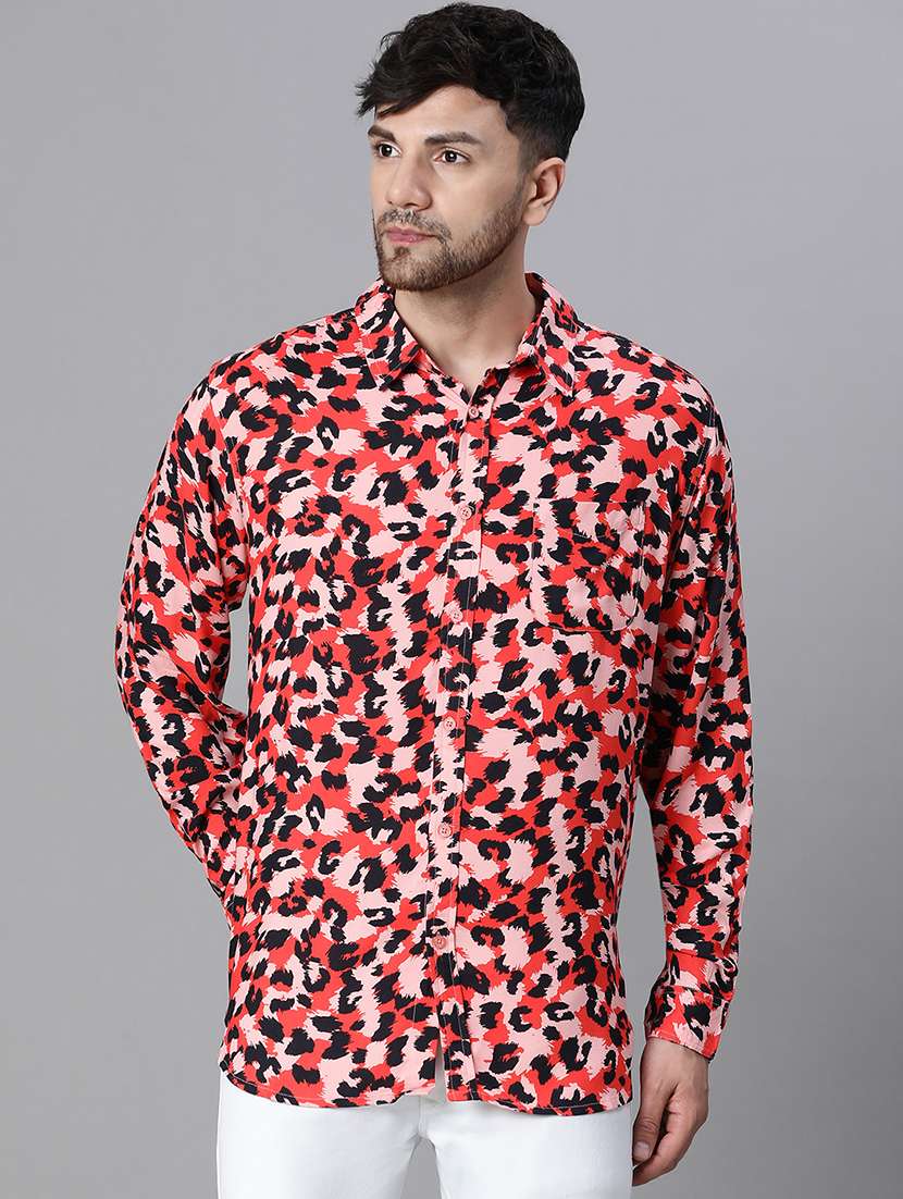 men multi color animal printed casual shirt - 20617463 -  Zoom Image - 0