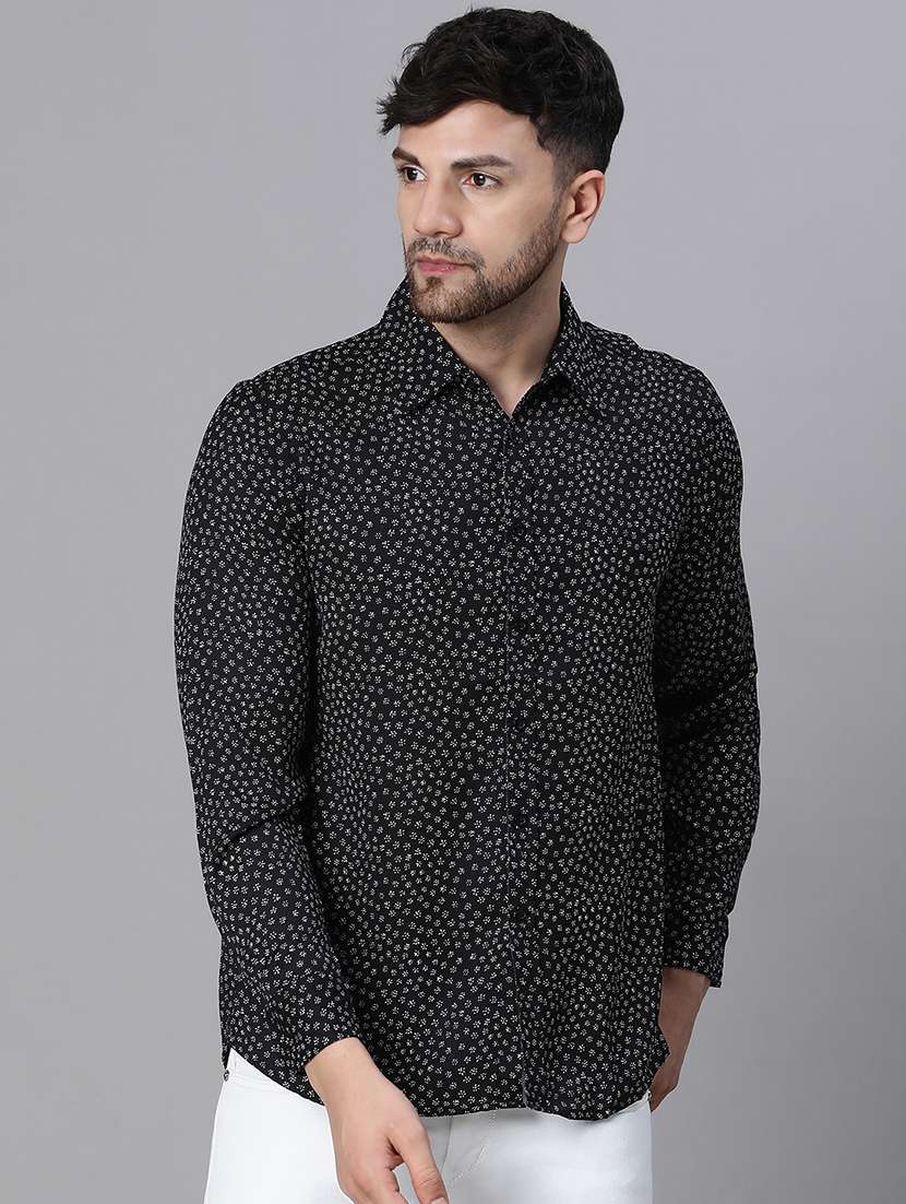 men black printed casual shirt - 20617473 -  Zoom Image - 0