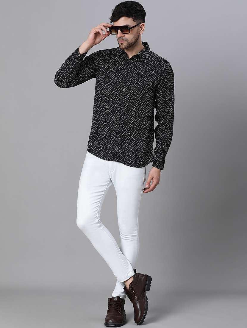 men black printed casual shirt - 20617473 -  Standard Image - 3