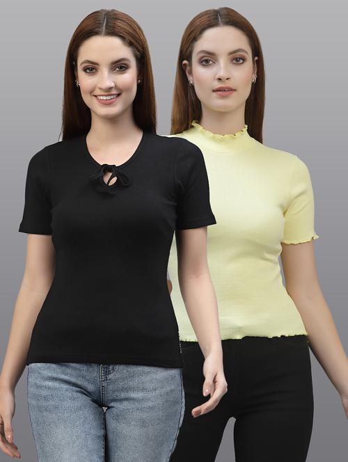 women set of 2 multi coloured casual top - 20617737 - Standard Image - 0