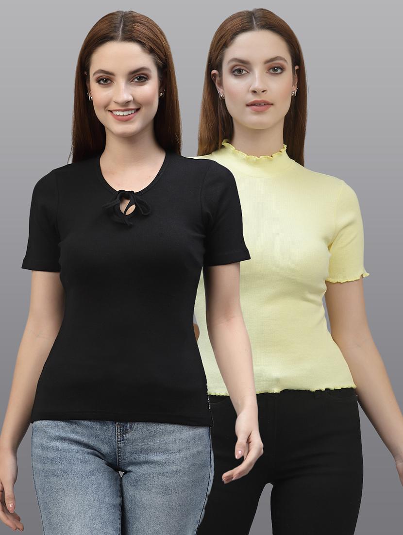 women set of 2 multi coloured casual top - 20617737 - Zoom Image - 0