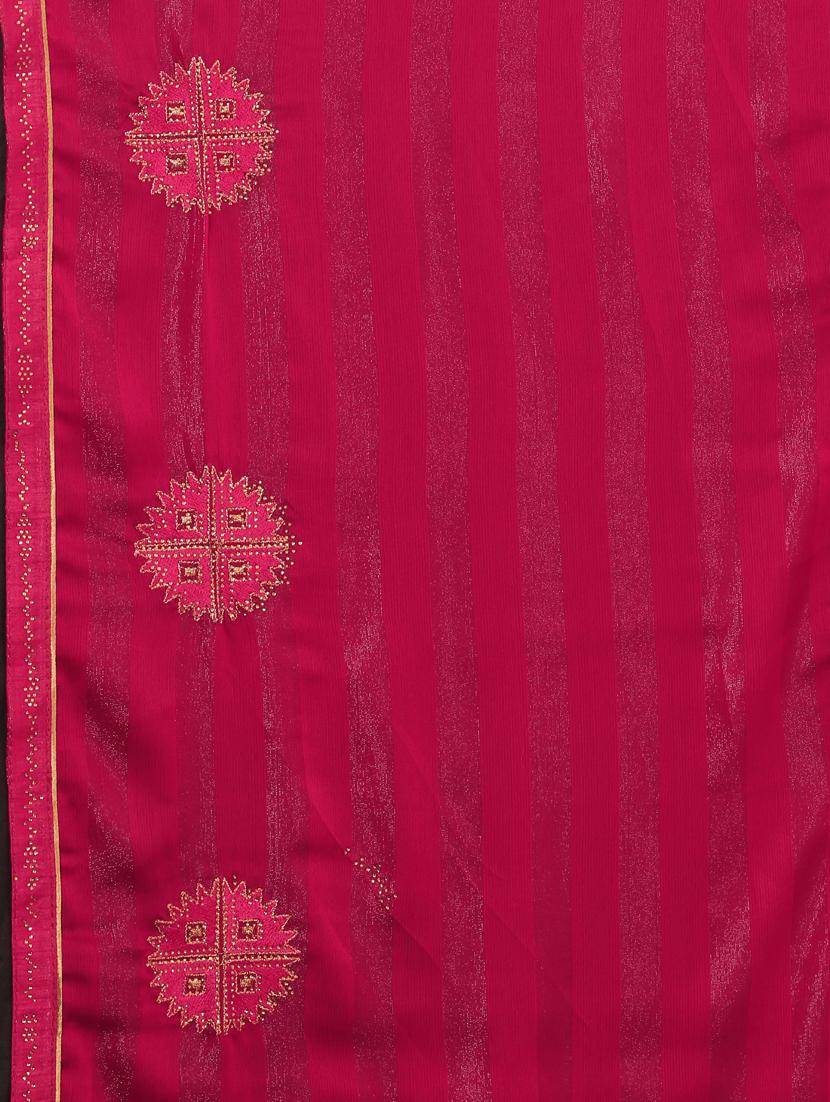 women pink embellished saree with blouse - 20620530 - Standard Image - 3