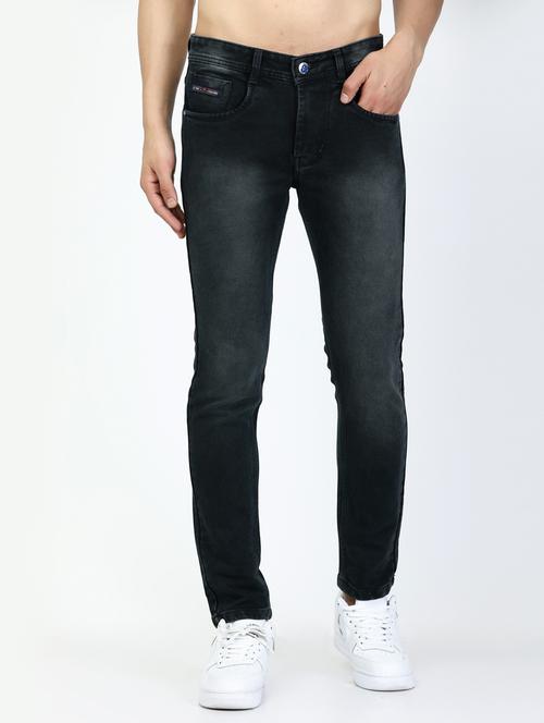black denim washed jeans - 20620608 - Standard Image - 0