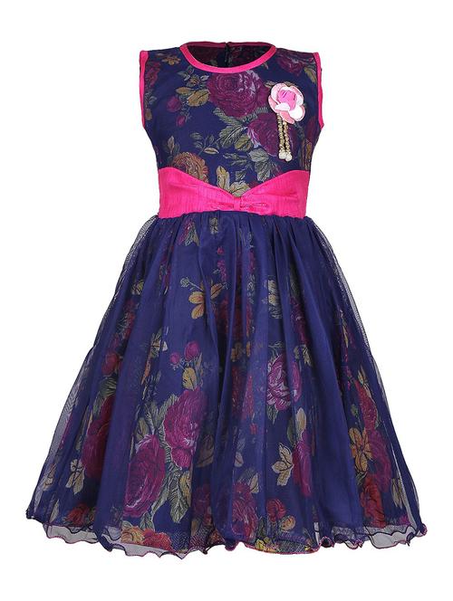girls floral round neck sleeveless frock - 20622616 -  Standard Image - 0