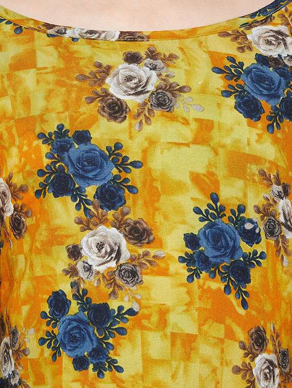 girls floral printed kurta salwar set - 20622754 -  Standard Image - 3