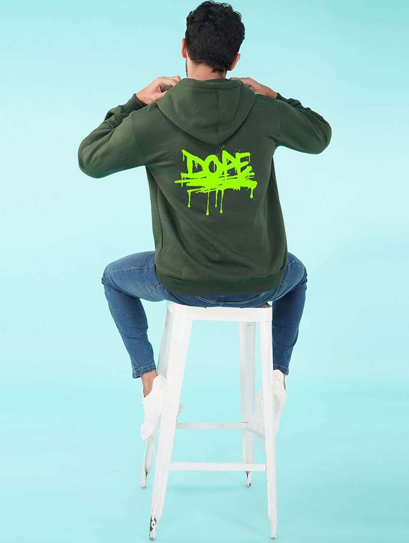 green back print hooded sweatshirt - 20623639 -  Standard Image - 3