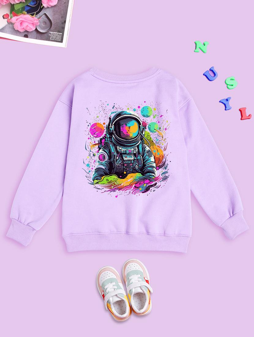 lavender fleece graphic sweatshirt - 20623838 - Zoom Image - 0