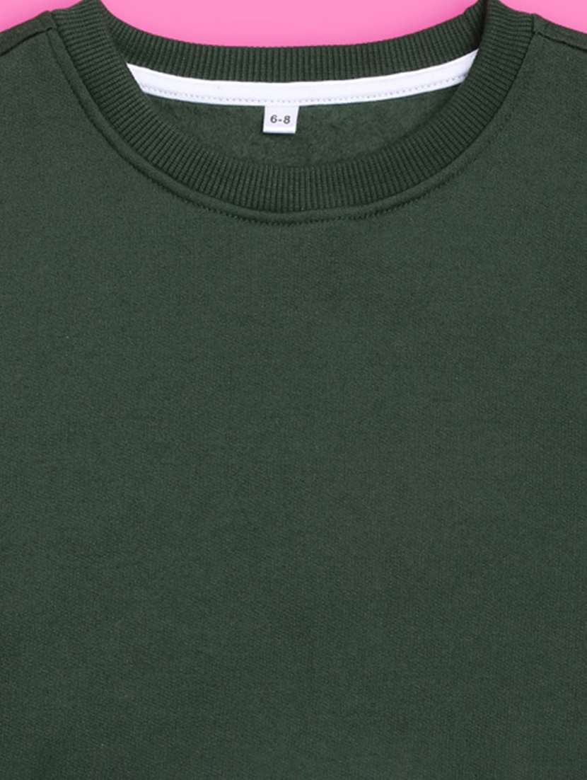 kids front print woolen pullover sweatshirt - 20624313 - Standard Image - 3
