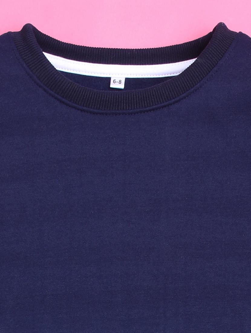 kids front print woolen pullover sweatshirt - 20624337 - Standard Image - 3