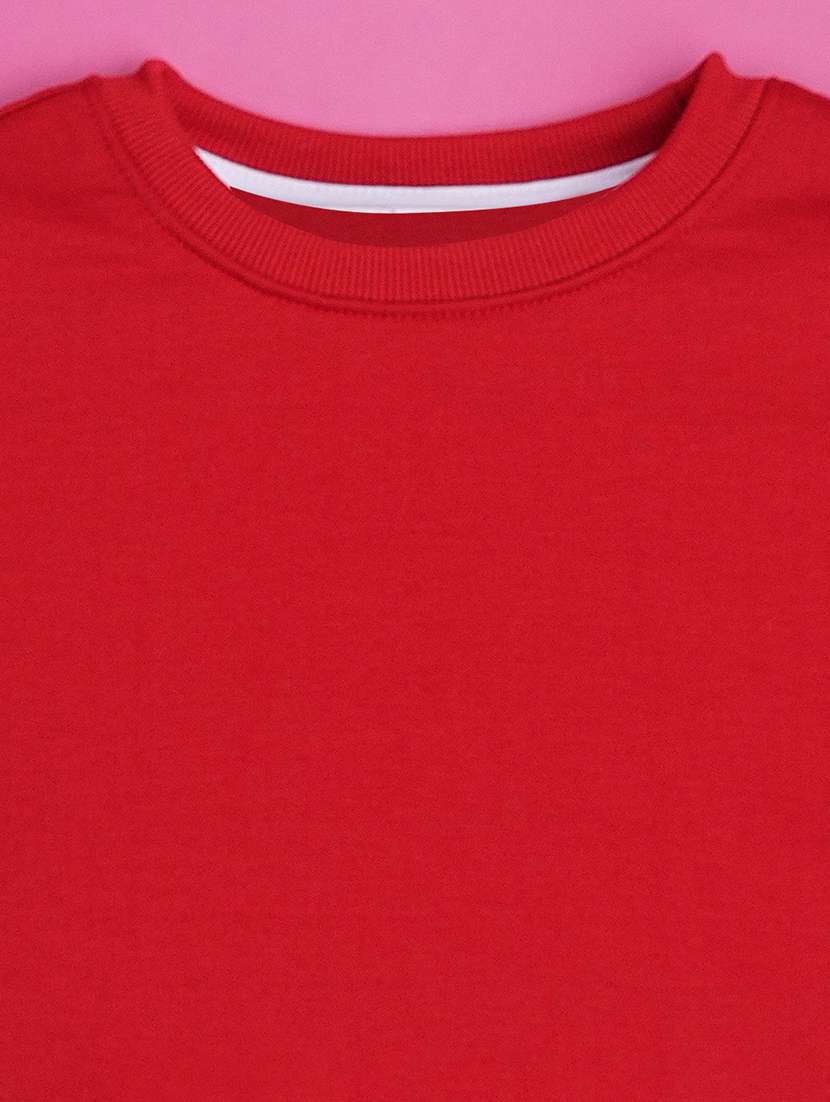 crew neck red graphic sweatshirt - 20624427 - Standard Image - 3