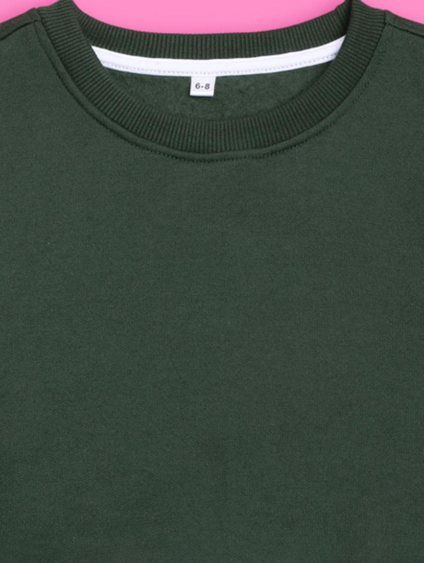 kids front print woolen pullover sweatshirt - 20624457 - Standard Image - 3