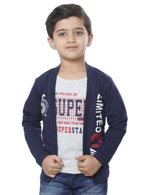 blue cotton blend tshirt - 20625750 - Standard Image - 0