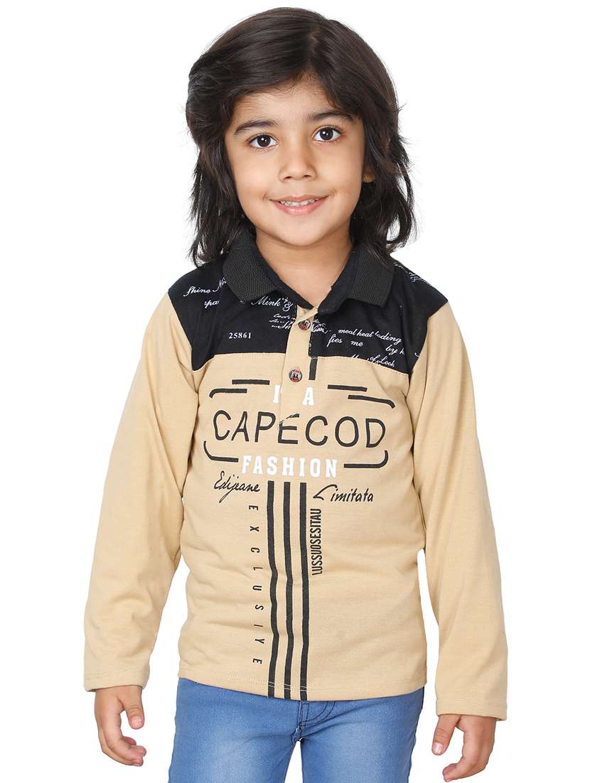 boys typography cotton t-shirt - 20625772 -  Zoom Image - 0