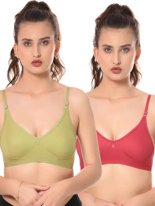 pack of 2 solid t-shirt bra