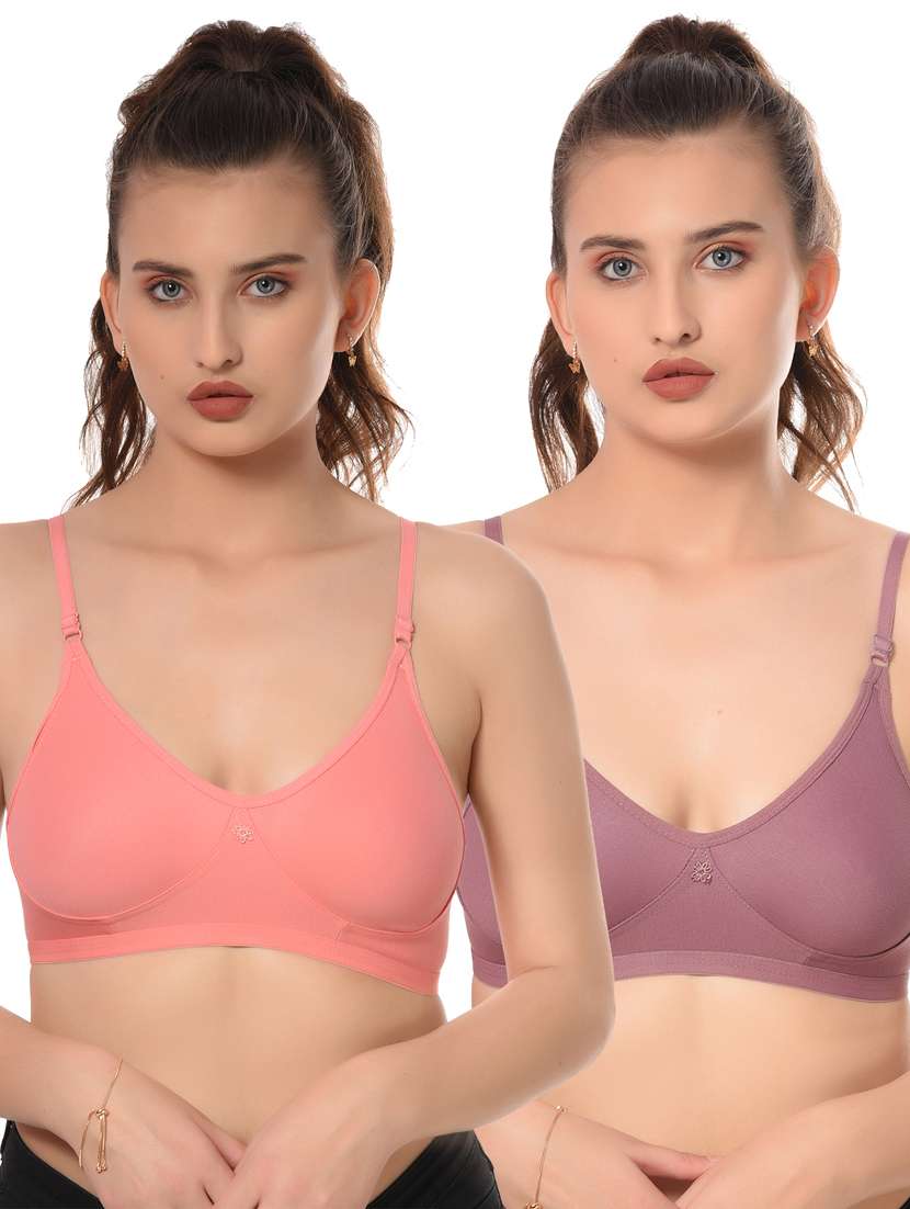 pack of 2 solid t-shirt bra