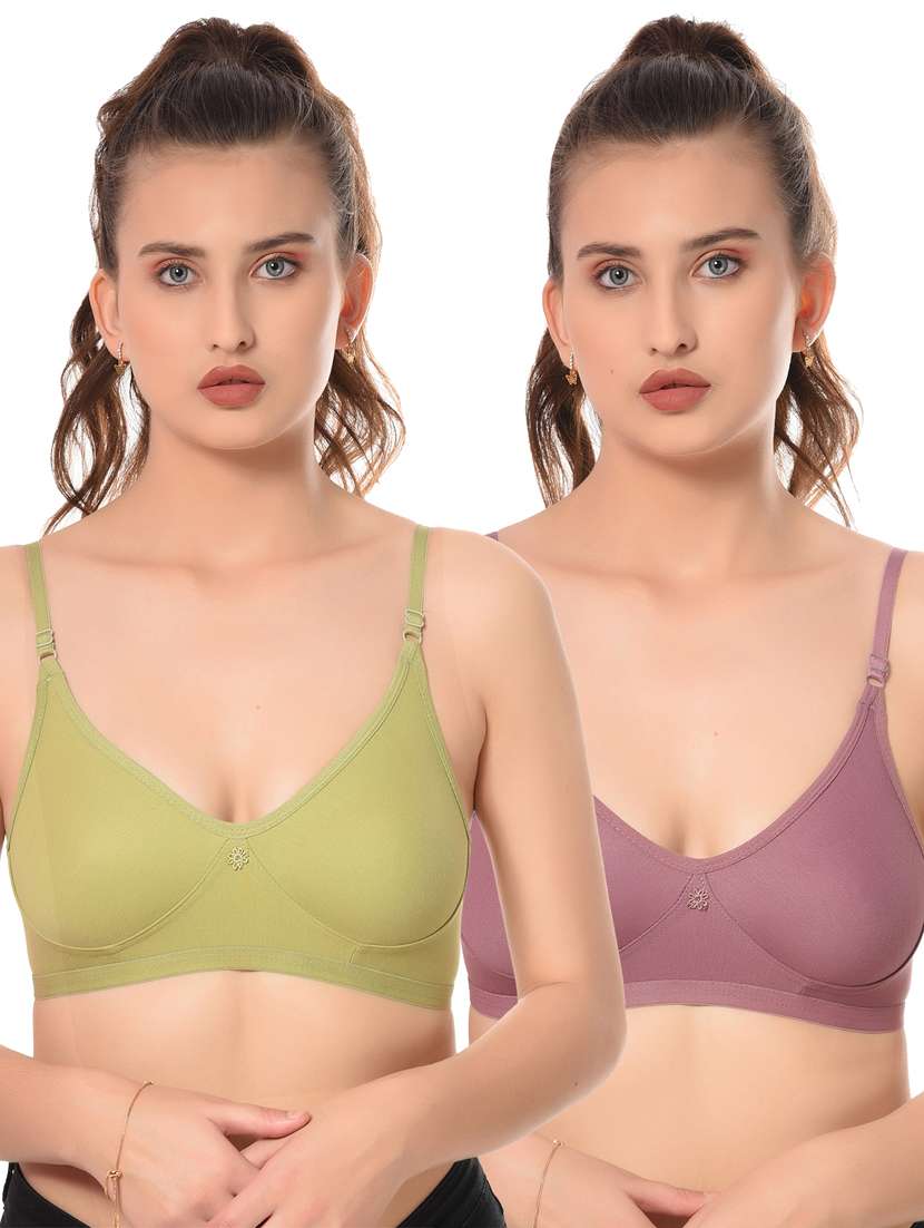 pack of 2 solid t-shirt bra