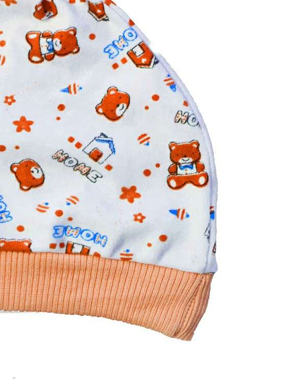 white printed cotton blend cap - 20626767 -  Standard Image - 3